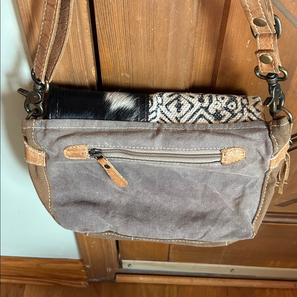Myra Bag Rug & Hairon Flap Up-cycled
Canvas Purse - Picture 4 of 7